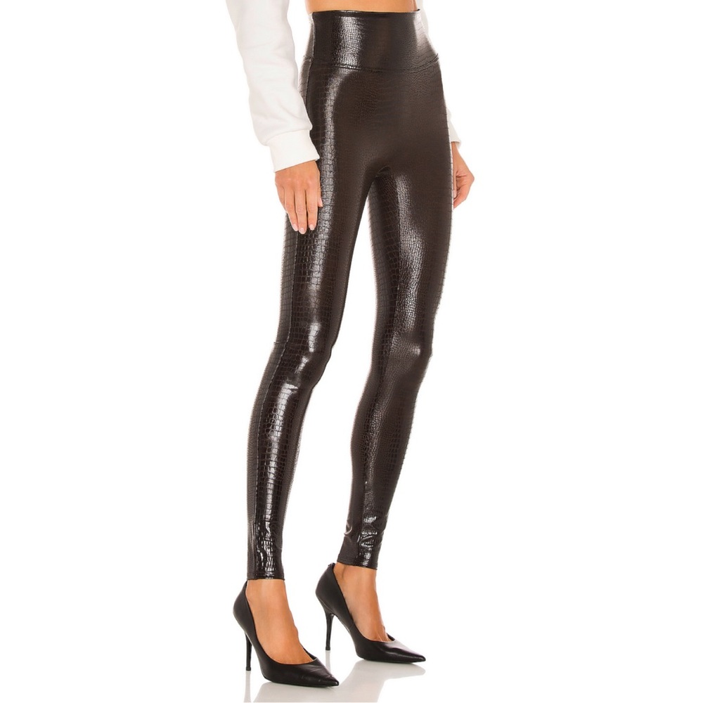 Spanx Faux Leather Croc Leggings - Picture 2 of 5